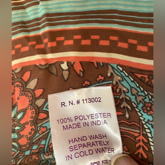 India Boutique Boho Bell Sleeve Front Tie Top and High Low Maxi Skirt Set. - Picture 3 of 8